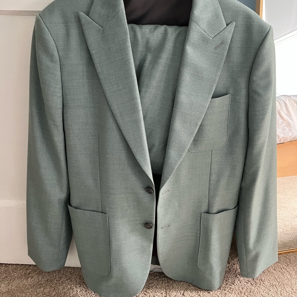 Men's Express Green Blazer (40r) and Suit Pant (32x30) - VG Condition